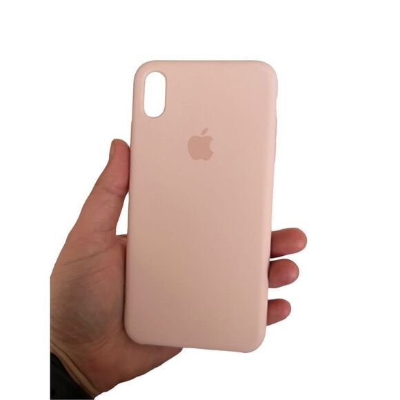 Apple iPhone Max XS Silicone Case Pale Pink - Picture 1 of 3